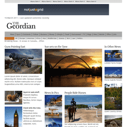 The Geordian - a sample layout using not just a grid.